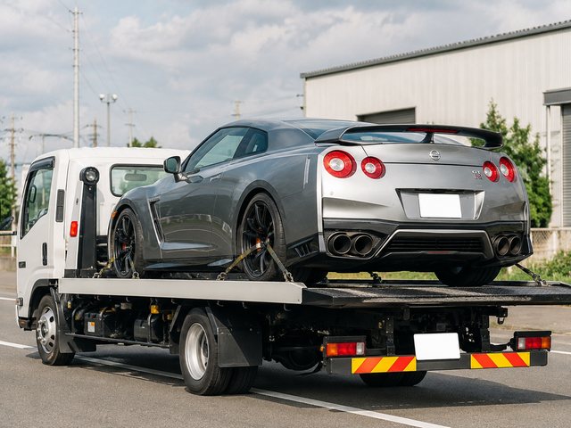 車両を積載した陸送車